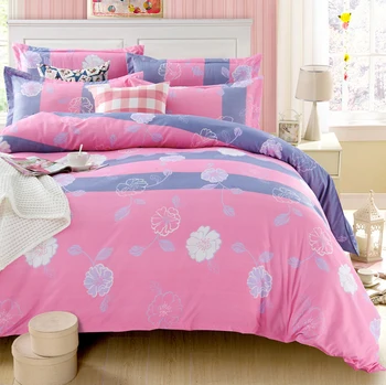 

BEST.WENSD high quality flower bed clothes fitted bed sheet duvet set Super soft bedding pillow case king queen comforter sets