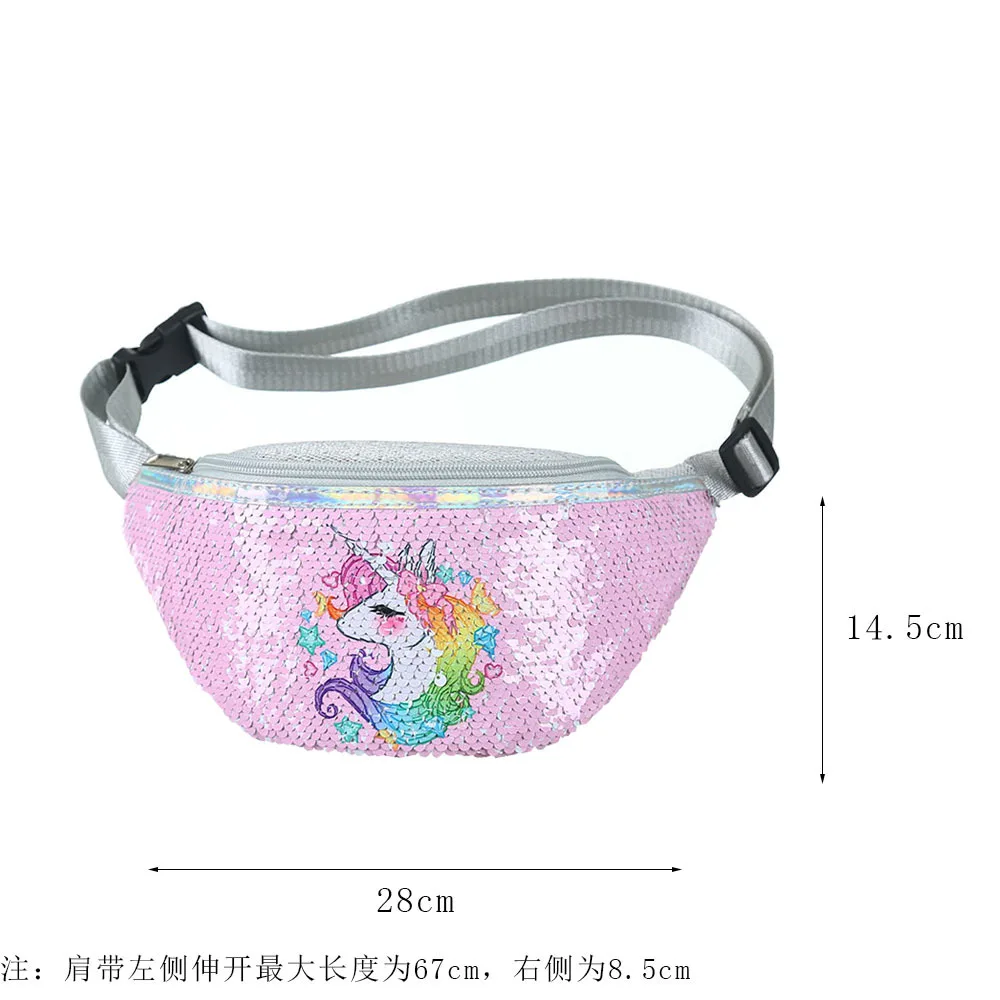 New Arrival Children Chest Packs Unicorn Fanny Pack Children Waist Pack Belly Bags Toy Pouch