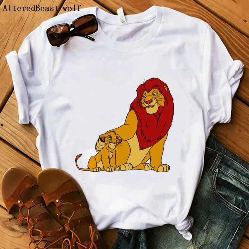 

Hakuna Matata women cartoon printed funny t shirt women harajuku lion king summer t-shirt femme casual vogue cute tops tee 2019