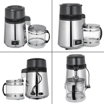 

Stainless Steel Temperature Controlled Alcohol Purifier Filter Glass Jar 4L Water Distiller