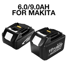 

Latest Rechargeable Battery For Makita Power Tools 18V 6.0Ah 9.0Ah Li-ion Replacement Battery BL1840 BL1850 BL1830 BL1860BLXT400