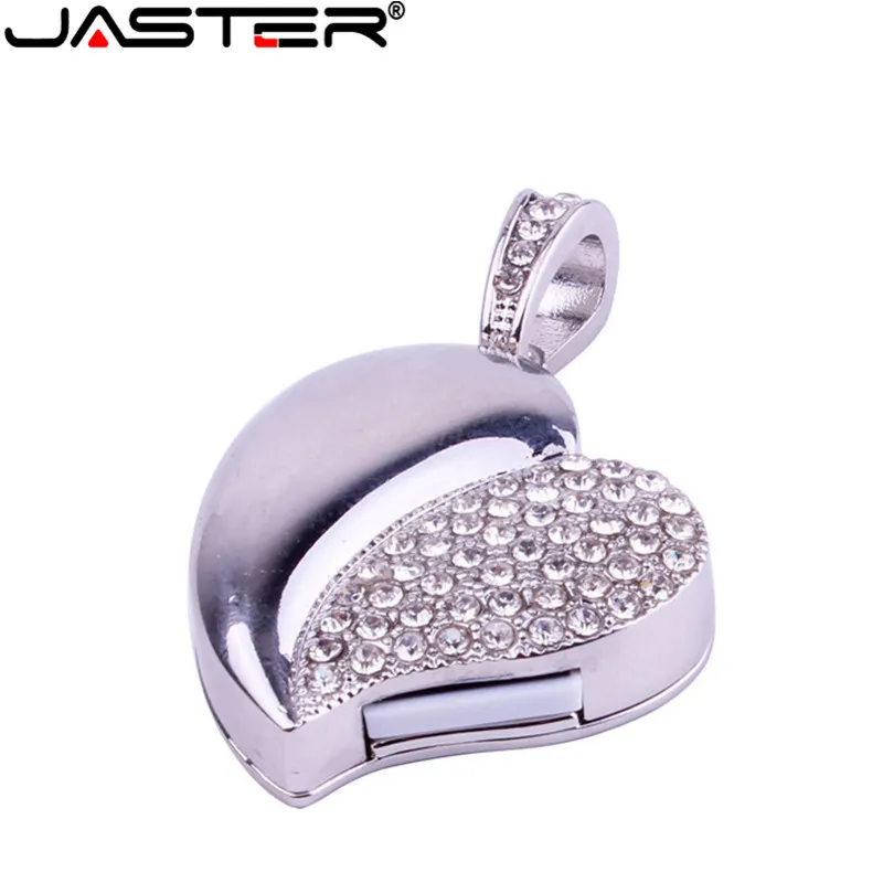 USB флеш накопитель JASTER в форме сердца 4/8/16/32/64 ГБ|u disk|crystal heart usbheart usb |