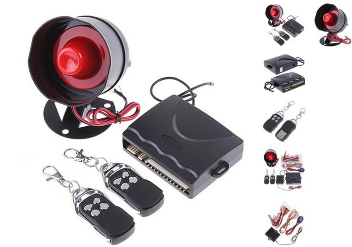 

Universal 1-Way Car Burglar Alarm System Protection Security System Keyless Entry Siren + 2 Remote Control Burglar Hot