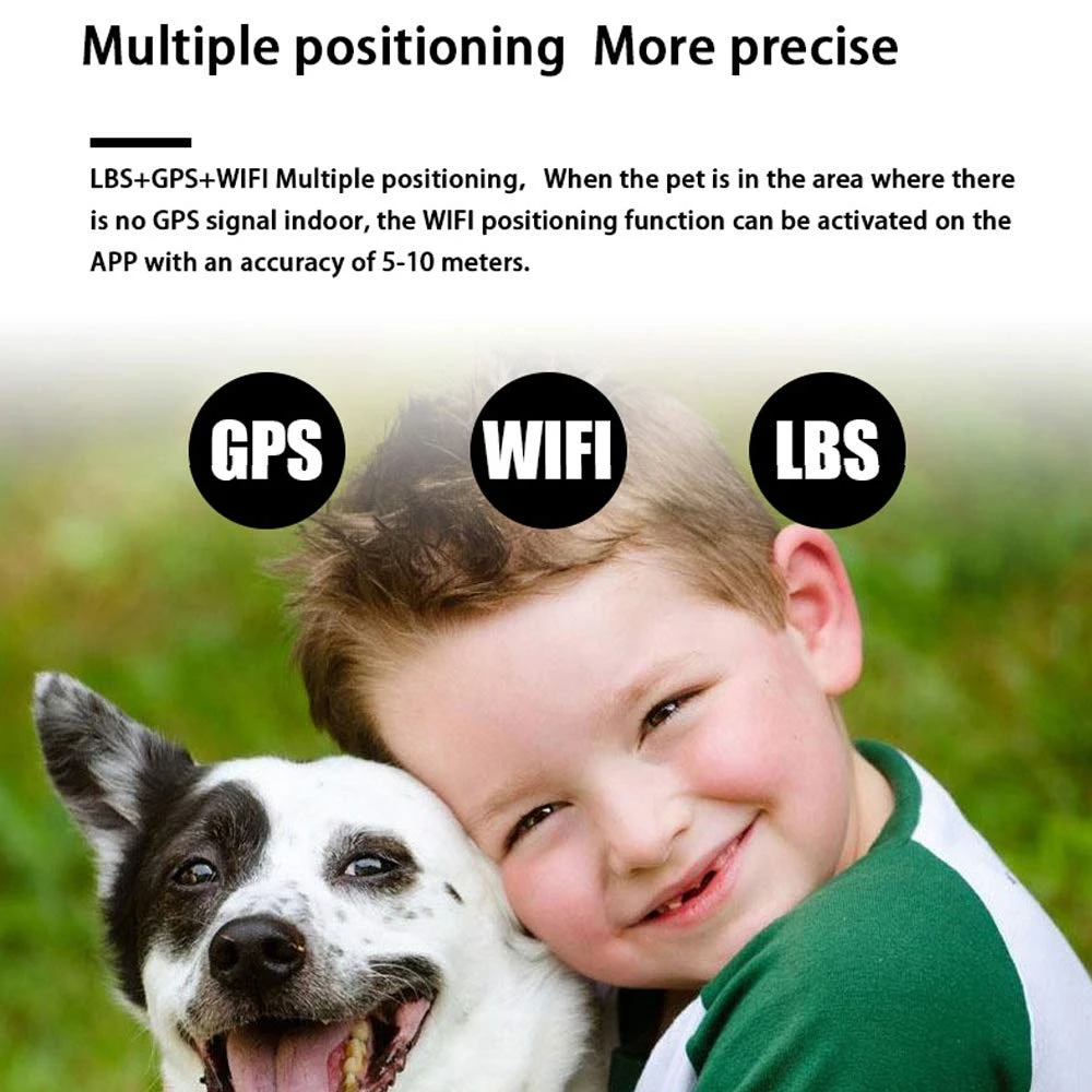 8 600mAh Strong Battery Pet Dog GPS Tracker Anti Lost Real Time Tracking Collar Easy for Dog Training APP Control Activity Monitor