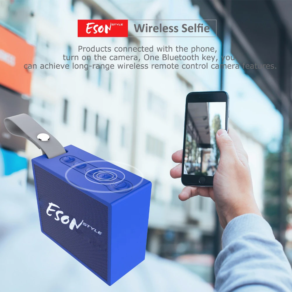 Eson стильный портативный Bluetooth стерео динамик водонепроницаемый IP66 динамик беспроводной динамик-синий абсолютно