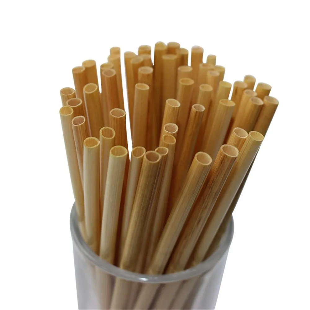 100pcs Pure Natural Drinking Reed Straw Disposable Party Straw Organic