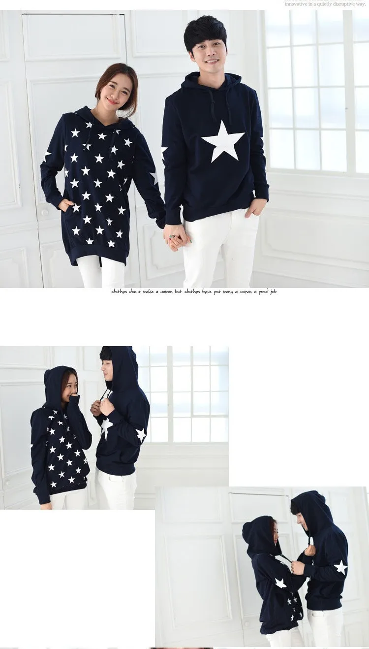christmas family matching autumn and winter cotton star hoodie Christmas mother and daughter clothes matching family clothing