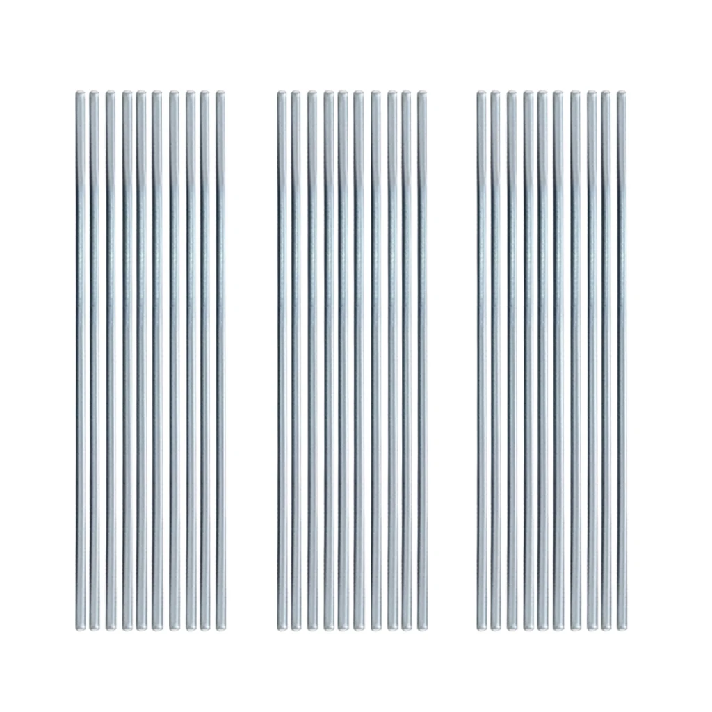 30Pcs 1.6mm 50cm/19.7" Low Temperature Welding Wire Flux-Cored Aluminum Rod WE53 Copper Replacement Kits No Solder Powder