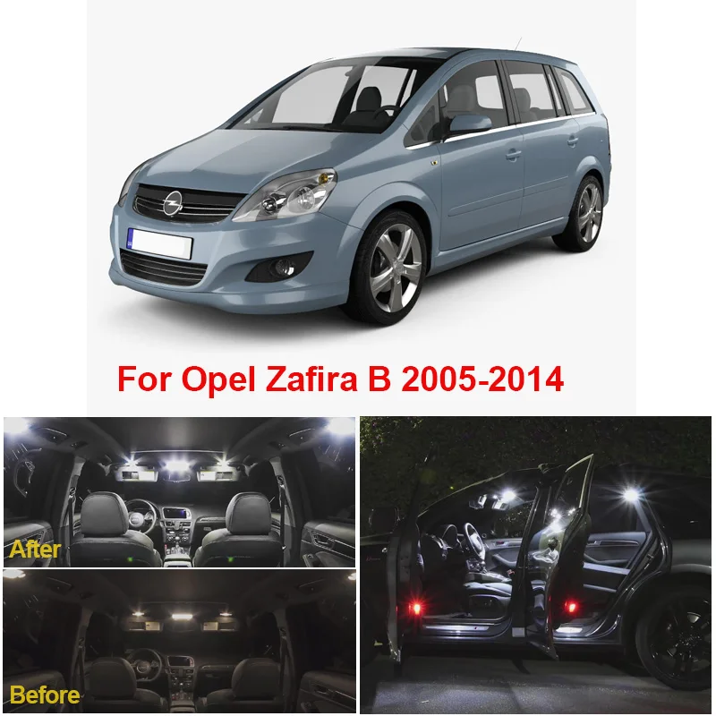 11pcs White Canbus Interior Light Car Led Bulbs For Opel Zafira B 05 14 Reading Map Dome Trunk Cargo Glove Box Lamp Signal Lamp Aliexpress