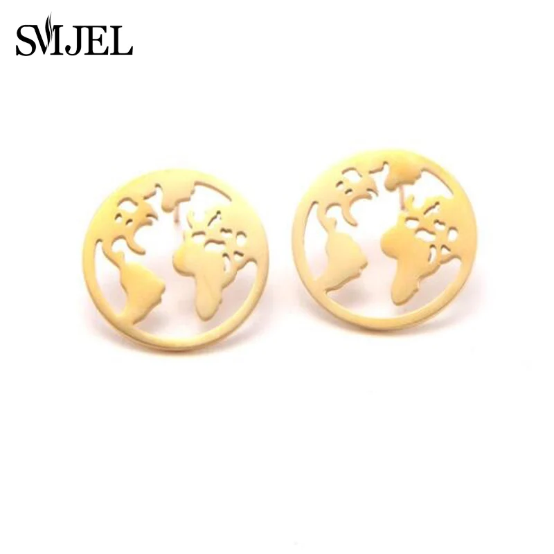 SMJEL Punk-Ohrstecker aus Edelstahl für Damen und Herren, Bohemian-Stil, Feder, Blatt, Hund, Katze, Stern, Ohrringe, Schmuck, Weihnachten, neues Geschenk – Detail 7