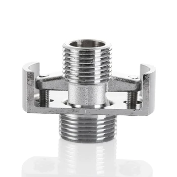 

2pcs Wall Mounted Solid Copper Shower Faucet Adapter Home Swing Arms Easy Install Lengthen Widening Width Adjustable Hotel