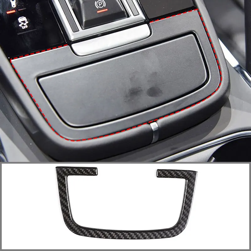 

For Porsche Cayenne 2018-2019 Central Control Ashtray Frame Real Carbon Fiber Car Interior Modification Parts