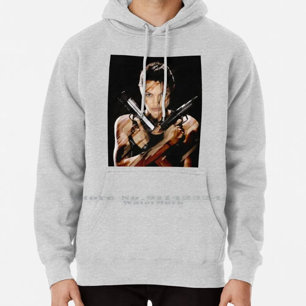 Ara Pigro-Tomb Raider-Angelina Jolie Felpa Con Cappuccio Maglione 6Xl Cotone Ara Bro Tomb Raider Angelina Jolie Cine Pelicula Accia
