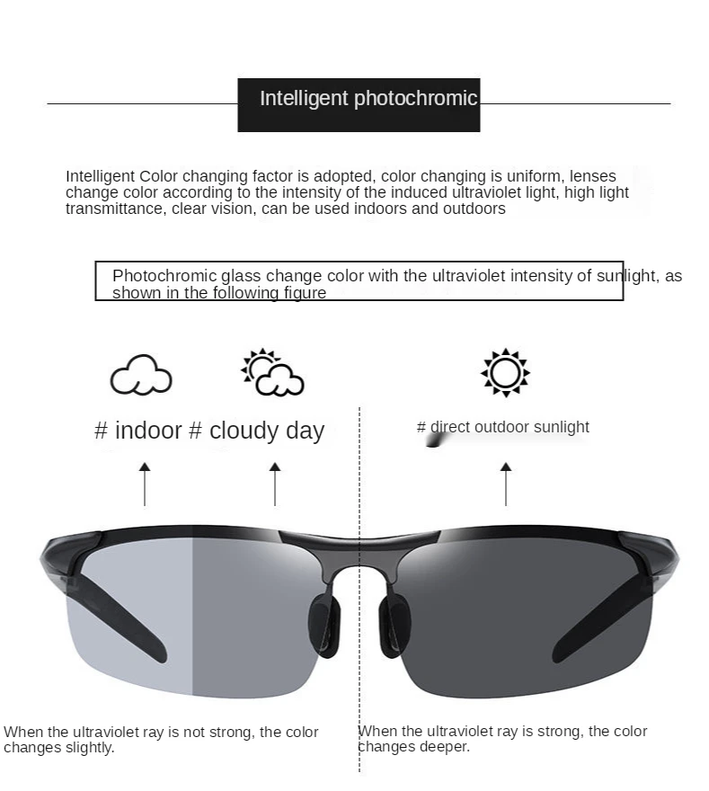 Day And Night Polarized Color-Changing Sunglasses Male Driver Driving Glasses Fishing Night Vision Driving Men’s Special