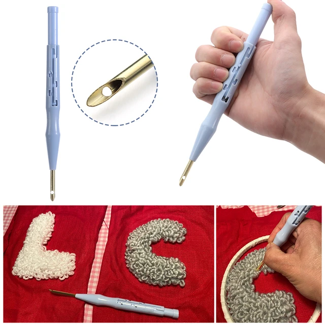 Punch Needle Embroidery Pen, Adjustable Rug Yarn, Threader, Floss, Cross  Stitching, Beginner Tool 1Pc - AliExpress