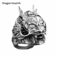 

Domineering dragon head men's rings victorian sterling rings for men Self Defense Supplies frete gratis Safety rings anillos
