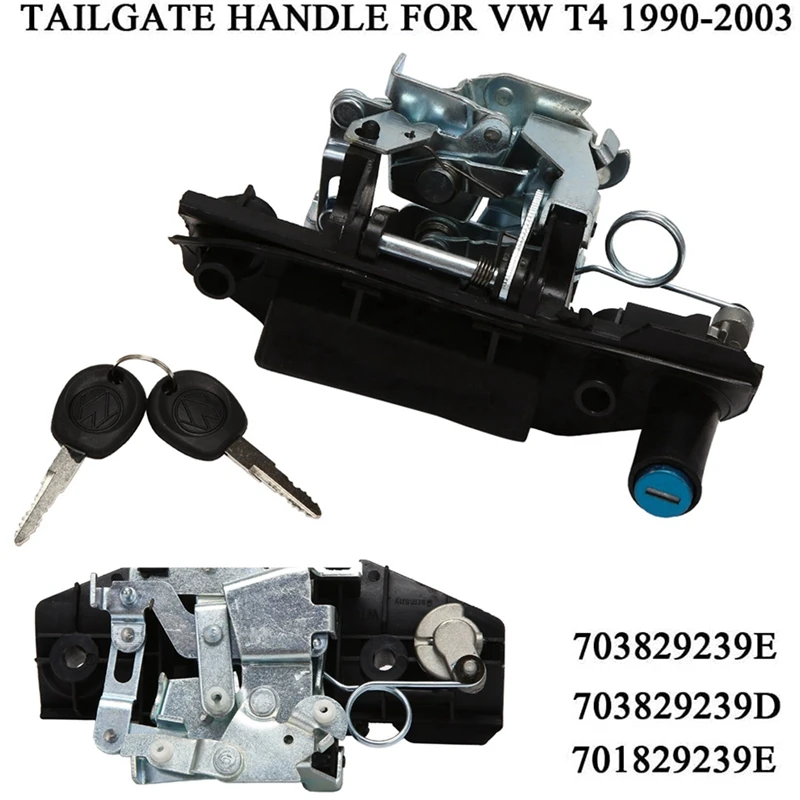Rear Tailgate Handle Trunk Handle With Lock Closure 2 Keys For T4 1990