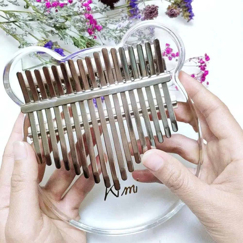 17 клавиатур Kalimba акриловое блошиное пианино прозрачный тюнер молоток gig bag Kimi calimba