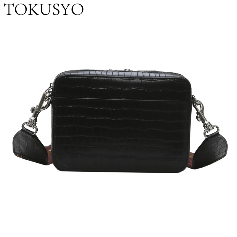 

Crocodile Pattern Shoulder Bag with Genuine Leather Vintage Camera Bag Business Work Bag for Women ins Style Messenger Purse