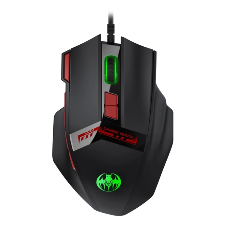 BLOODBAT Wired Gaming Mouse Low Noise Silent Computer Laptop Mouse Ergonomic Design 3200DPI