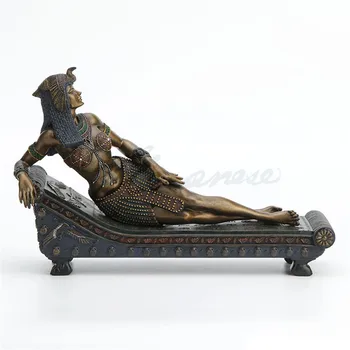 

32.5cm Ancient Egypt Cleopatra Art Sculpture Figurine Creative Resin Crafts Decorations For Home Birthday Gift R3679
