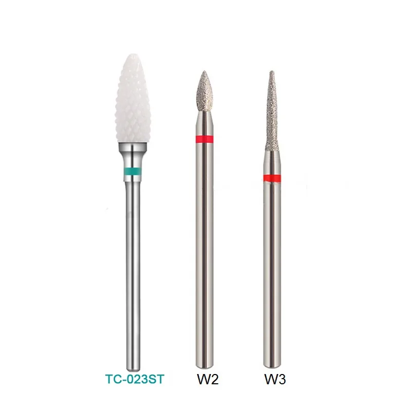 RIKONKA 3 шт Керамические фрезы для маникюра ногтей сверла алмазные маникюрные фрезы средство для снятия гель-лака инструменты