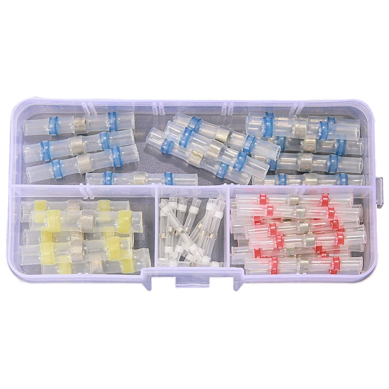 

50Pcs Connector Heat Shrink Sordering Terminals Waterproof Solder Sleeve Tube Wire Insulated Butt Connectors Diy Electronic Ca