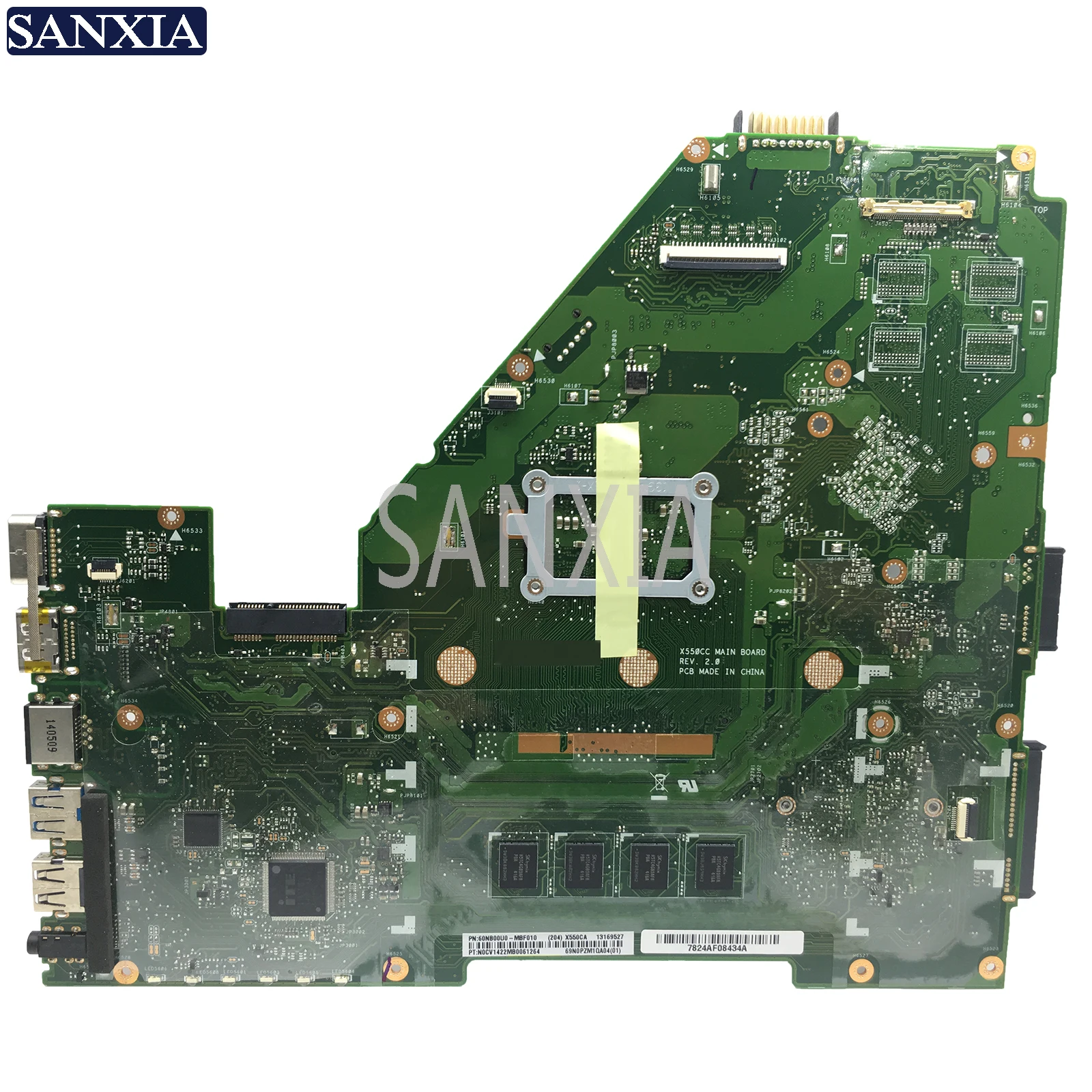  KEFU X550CC Laptop motherboard for ASUS X550CA X550CL R510C Y581C X550C original mainboard 4GB-RAM 