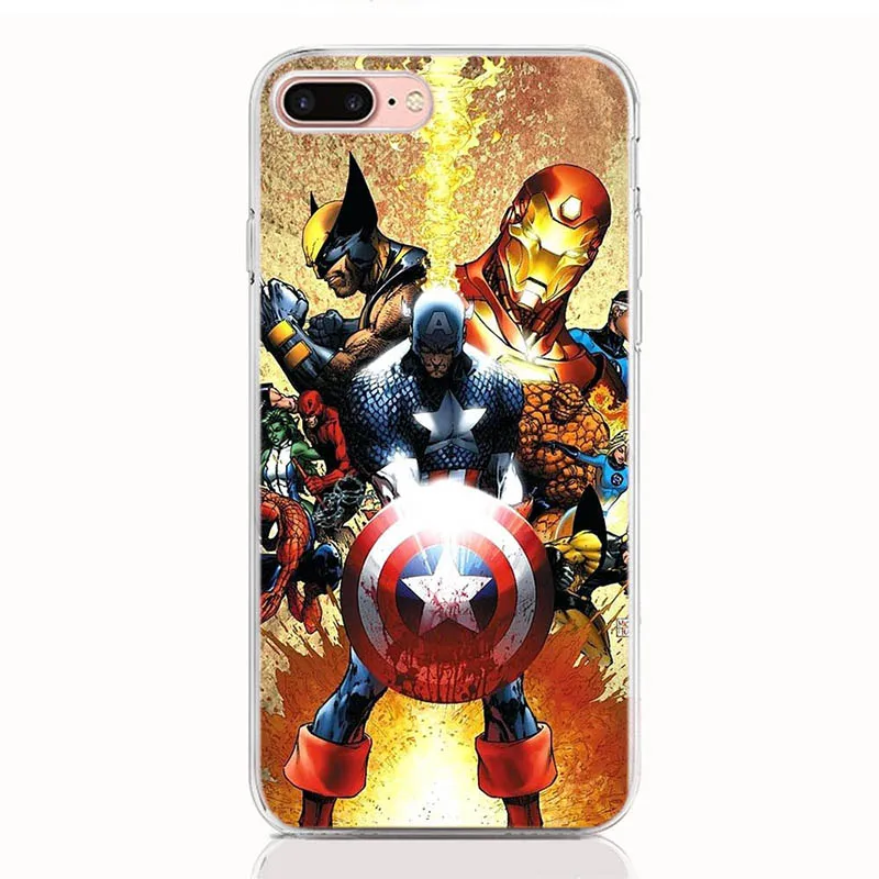A17 Чехол для телефона Blackberry KEYone/DTEK 70/KEY2/Motion/Passport Silver Edition из мягкого ТПУ силикона с принтом Marvel Comics - Цвет: A17