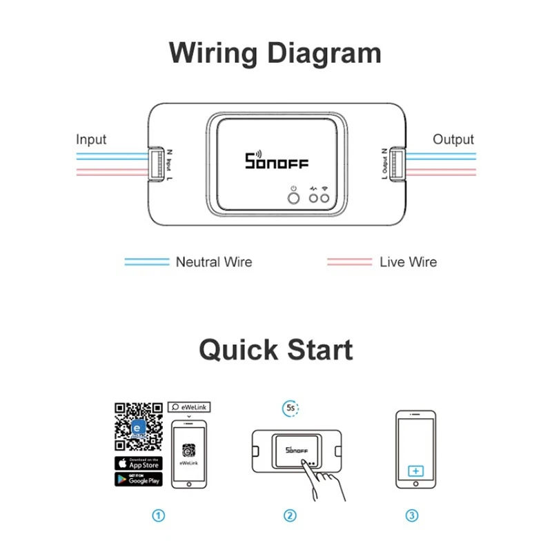 

SONOFF Basic R3 Wifi Switch DIY R3 Remote Control Mode Works with Alexa Google Home for Drop Shipping