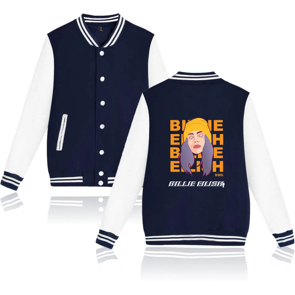 Billie Eilish 2D принт певица новая хип поп Harajuku бейсбольная куртка Горячая Распродажа бейсбольная куртка Высокое качество Мужская/женская одежда