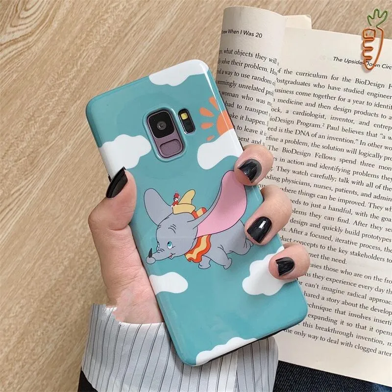 DlSCASE чехол для телефона samsung Galaxy S10 S10 Plus чехол Dumbo для samsung Galaxy Note 9 Note 8 S8 S9 Plus милый силиконовый чехол - Цвет: Зеленый