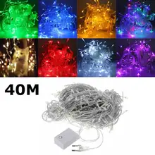 Smuxi 400 светодиодный Рождественский Сказочный гирлянда 40 м Праздничные огни для вечерние свадебные декорации на улице US Plug AC110V