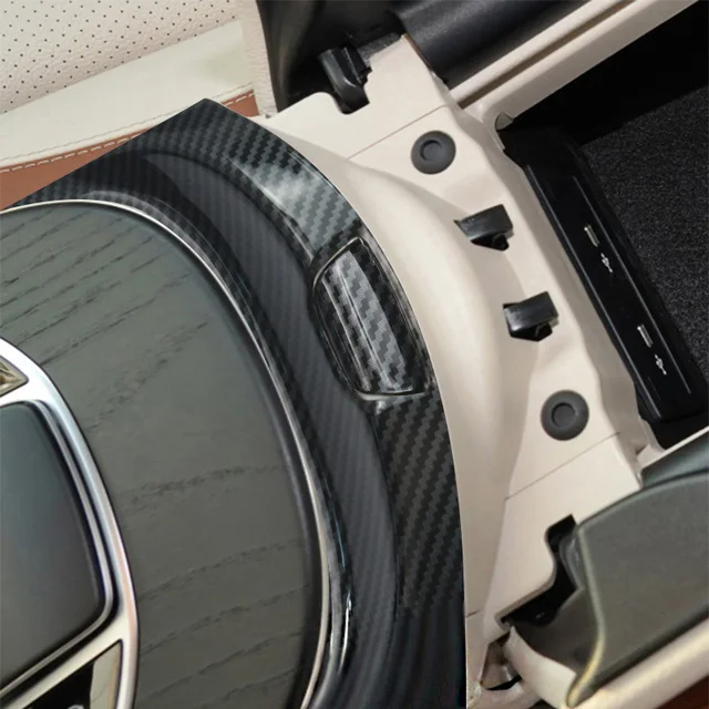 Copripulsante Bracciolo Per Mercedes Classe C E GLC - Carbonio O Nero Lucido