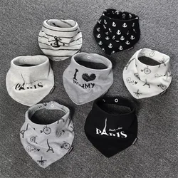 Hot sale 2 Pcs/lot Baby Bibs Bandana Cotton Double Layers Drool Bib Child Boys &Girls Triangle Bibs Bandana Infant Towel DS19