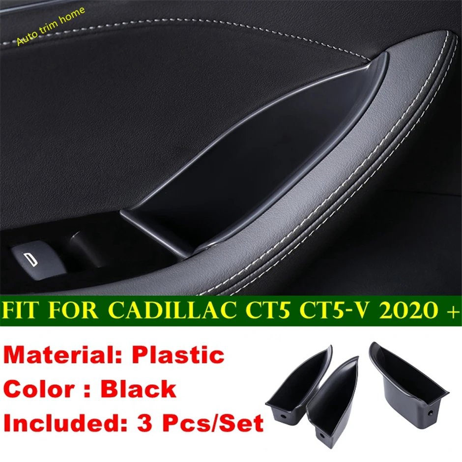 

Accessories Car Door Handle Armrests Container Storage Multifunction Box Tray Holder Cover For Cadillac CT5 CT5-V 2020 - 2022