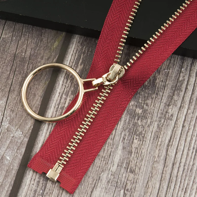 redgold 1 шт. 3#40 см 70 см Металлические молнии Open-end застежка на молнии для шитье сумок пуховик юбка молния Ремонтный комплект DIY аксессуары для одежды - Цвет: redgold
