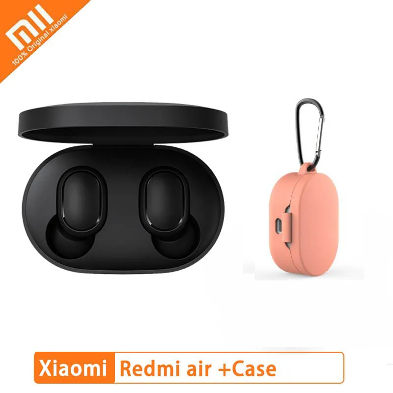 Xiaomi Redmi Airdots TWS беспроводные Bluetooth наушники BT 5,0 Голосовое управление с микрофоном Handsfree шумоподавляющие наушники - Цвет: GB pink case