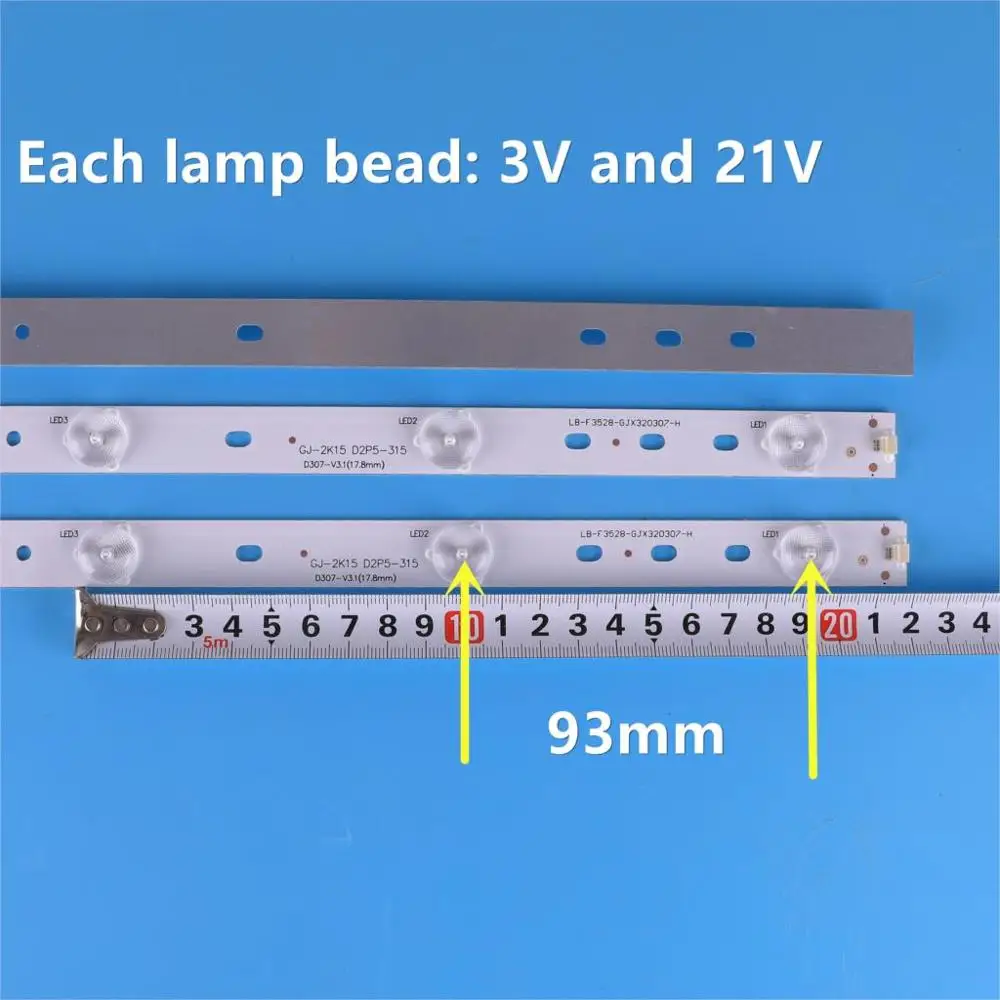 Светодиодный фонарь 1 комплект = 3 шт LBM320P0701-FC-2 Светодиодная лента-подсветка для p hilips BDM3201F