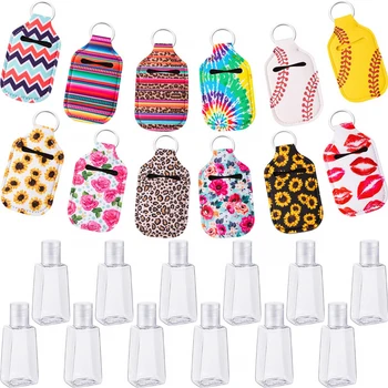 

Hand Sanitizer Keychain Holder Travel Bottle Refillable Containers 30ml Flip Cap Reusable Bottles With Keychain Carrier