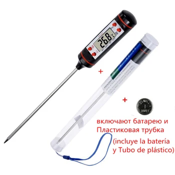 

Kitchen Digital BBQ Food Thermometer Meat Cake Candy Fry Grill Dinning Household Cooking Thermometer Gauges with Battery