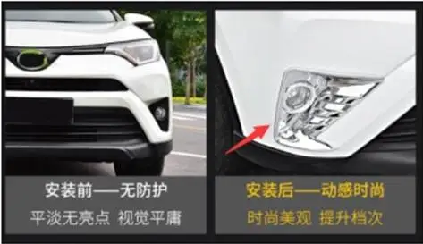 Подходит- для Toyota rav4 передняя противотуманная фара рамка Передняя противотуманная фара декоративная накладка модификация