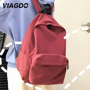

School Backpack Travel Backpacks for Girls Solid High Capacity Prom Zipper Nylon Japan Style Waterproof FASHION Rucksack