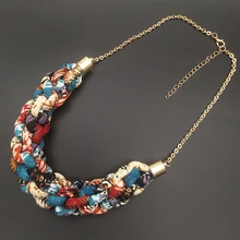 Dandie стильное хлопковое веревочное ожерелье, тканые, простые женские аксессуары