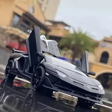 

1:32 Aventador SVJ Alloy Sports Car Model Die Casting Metal Simulation Acousto-optic Children's Toy Car Collection Ornament Gift