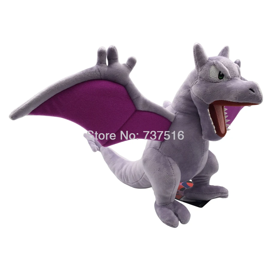 Аниме Aerodactyl плюшевые Fossil Птерозавр Летающий игрушечный Дракон игрушки мягкие животные Дети подарки на Рождество Хэллоуин 10 дюймов