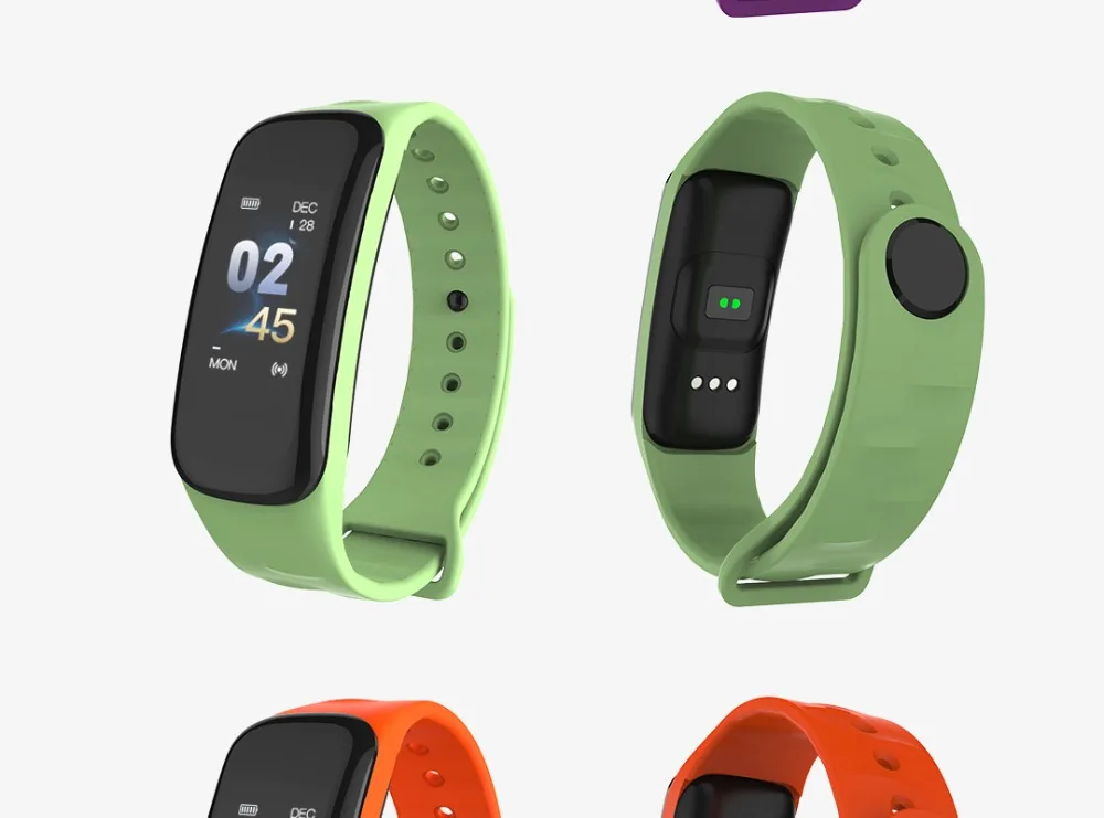 Longet цветной экран C1Plus умный Браслет кровяное давление браслет HeartRate монитор FitnessTracker браслет для мужчин и женщин