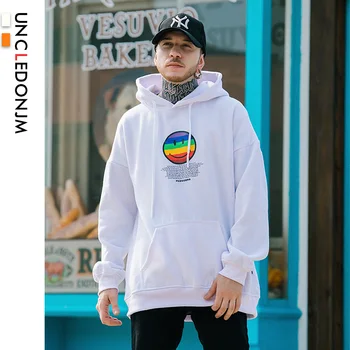 

UNCLEDONJM Smiling Face Funny Printed Hoodies 2019 Fleece Harajuku Hoodie Streetwear Hooded Casual Pullover Sweatshirt Men F-683
