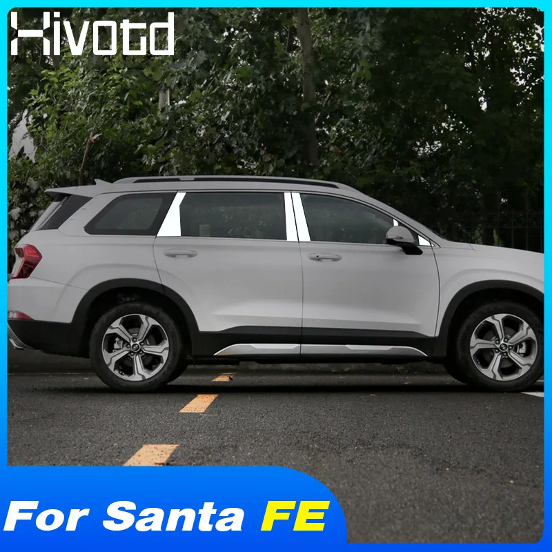 Hivotd защитная лента из нержавеющей стали для Hyundai Santa Fe 2019 2020 накладка на окна