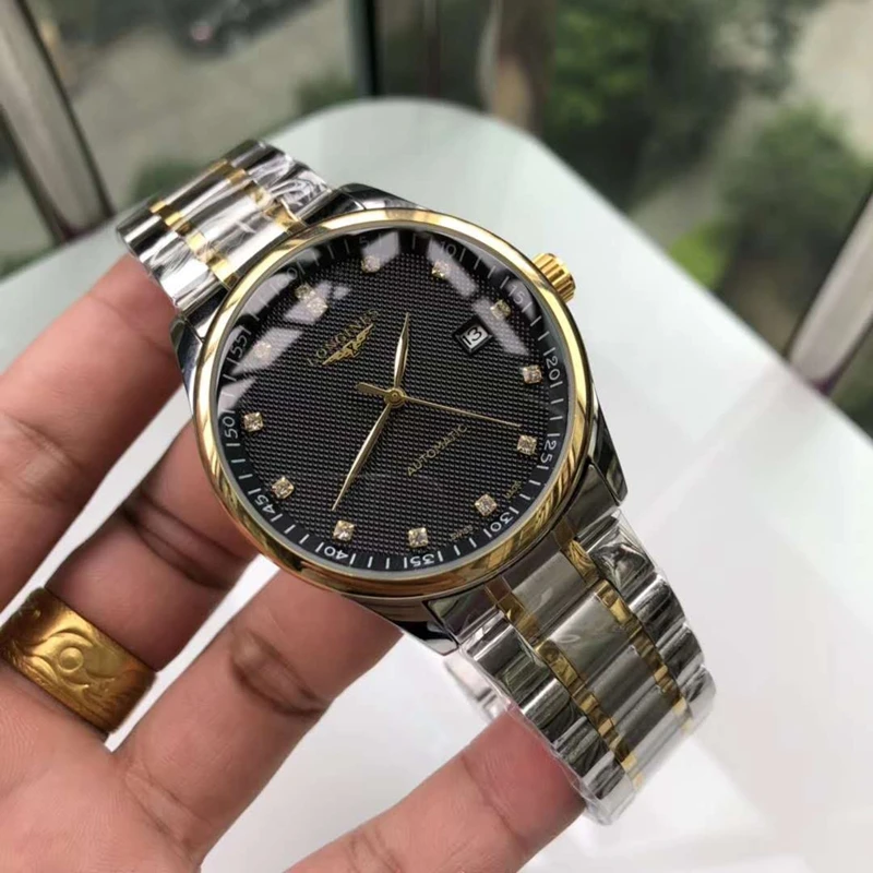 

2020 new Longines-three needles casual men's watch strap trend automatic movement 007 mechanical men's watch 1802